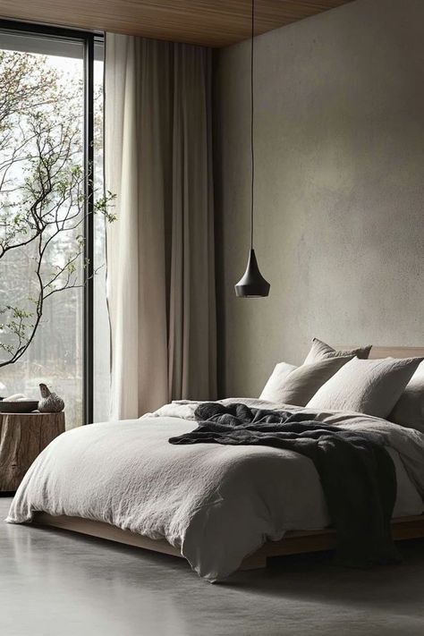 Luxury Minimal Bedroom, Bedroom Inspirations Master Scandinavian, Rustic Minimalist Bedroom, Modern Minimalist Bedroom Decor, Minimalist Scandinavian Bedroom, Bedroom Minimalist Modern, Bedroom Inspirations Master, Minimalist Bedroom Decor, Minimal Bedroom