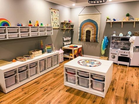 Ikea Kids Playroom, Ikea Mirror Hack, Trofast Storage, Trofast Ikea, Ikea Trofast Storage, Ikea Australia, Baby Playroom, Ikea Trofast, Lego Table