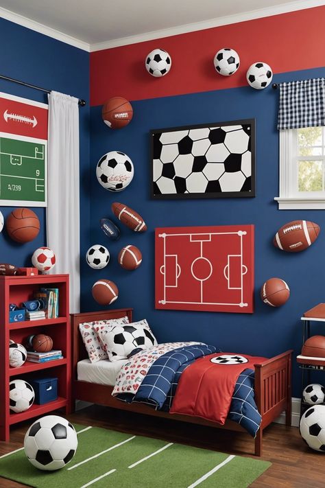 20 Cute Baby Boy Nursery Ideas For Your Little One – ToolzView Cute Baby Boy Nursery, Vintage Airplane Decor, Baby Boy Nursery Ideas, Woodland Creatures Nursery, Boy Nursery Ideas, Sports Room Boys, Sports Nursery Theme, Sports Nursery, Baby Baseball