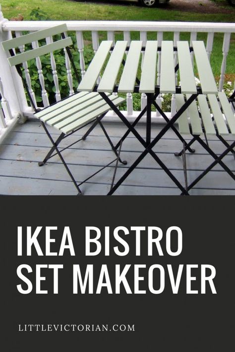 Easy update for spring: the Ikea Tarno Painted Applaro Ikea Hack, Tarno Ikea, Outdoor Table Ikea, Ikea Patio Bench, Ikea Bistro Set, Ikea Outdoor Furniture Applaro, Ikea Applaro, Ikea Patio, Ikea Outdoor Furniture