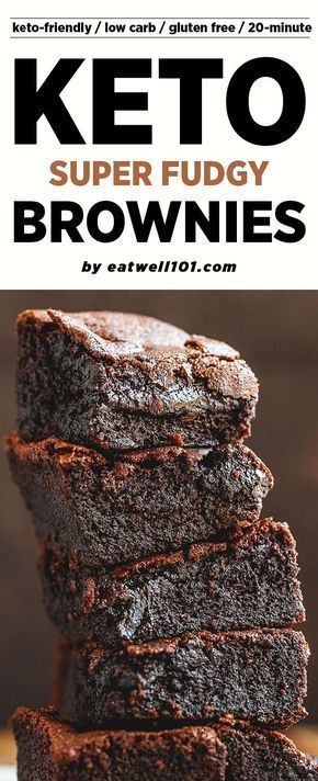 Low Carb Keto Brownies - Low carb, keto, fudgy, and super easy to make, these low carb brownies literally melt in your mouth. Low Carb Brownies, Postre Keto, Keto Friendly Desserts, Dessert Aux Fruits, Low Carb Diets, Low Carb Dessert, Keto Brownies, Low Carb Chocolate, Brownies Recipe