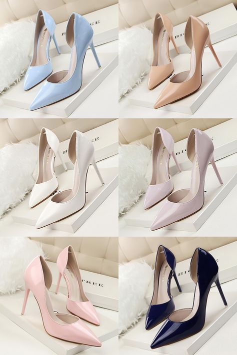 Classy Heels Elegant, Elegant Shoes Heels, Fancy High Heels, Pink High Heel Shoes, Hak Tinggi, High Heels Outfit, High Heels Classy, Comfortable High Heels, Mode Shoes