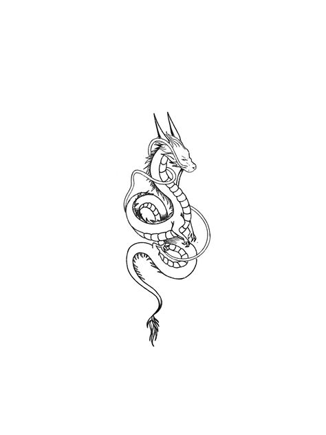 Minimalist Chinese Dragon Tattoo, Simple Dragon Tattoo, Dragon Tattoo Simple, Blue Dragon Tattoo, Dragon Tattoo Drawing, Small Lotus Tattoo, Butterfly Tattoos On Arm, Small Dragon Tattoos, Chinese Dragon Tattoos