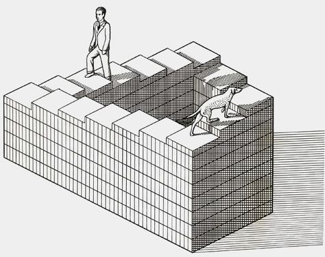 penrose stairs - this is how I feel when I'm doing my math homework sometimes... Penrose Stairs, Stairs Illusion, Optical Illusion Stairs, Staircase Tattoo, Optical Illusions Mind Blown, Crazy Optical Illusions, Optical Illusions Pictures, Staircase Art, Illusion Photos