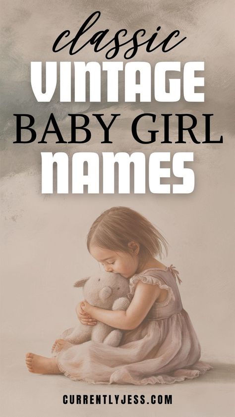 Discover 270+ old-fashioned girl names that aren't overused! Explore our comprehensive list of timeless and vintage names, perfect for your little one. From classic gems to unique finds, these beautiful names carry rich history and charm. Find the perfect name that stands out and celebrates tradition with a touch of elegance. Motherly Names, Old Vintage Names, Sutton Name, Second Name Ideas, Very Unique Baby Names, Old Names Vintage Girl, Rare Girl Names With Meanings, Old Fashion Names, Old Names Vintage