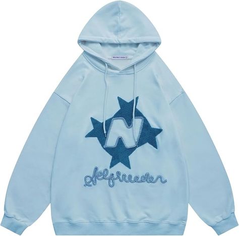 Aelfric Eden Y2k Hoodie Women Graphic Oversized Hoodies Star Embroidered Hoodied Sweatshirt Casual Vintage Pullover Blue at Amazon Women’s Clothing store Alfreciden Hoodie, Aelfric Eden Hoodie, Hoodies Vintage, 2024 List, Aelfric Eden, Women Graphic, Oversized Hoodies, Vintage Pullover, Hoodie Women