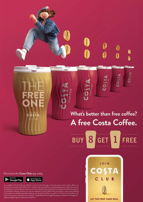 Costa Coffee Club Launch on Behance Coffee Creative, Coffee Poster Design, Coffee Advertising, Costa Coffee, Superhero Poster, Coffee Club, Food Poster Design, Coffee Poster, Marvelous Designer