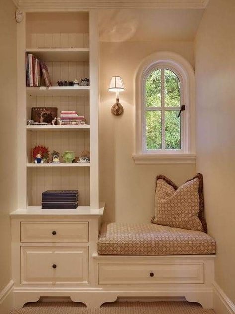 Elegant Bedroom, Girl Bedroom Decor, Window Seat, Reading Nook, Home Fashion, Furniture For Small Spaces, Nook