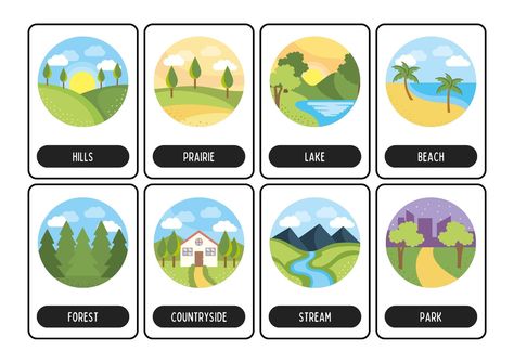 A Flashcard, Preschool Activities Toddler, Study Design, Flash Card, Download Resume, Memory Game, Memory Games, Colorful Landscape, Earth Science