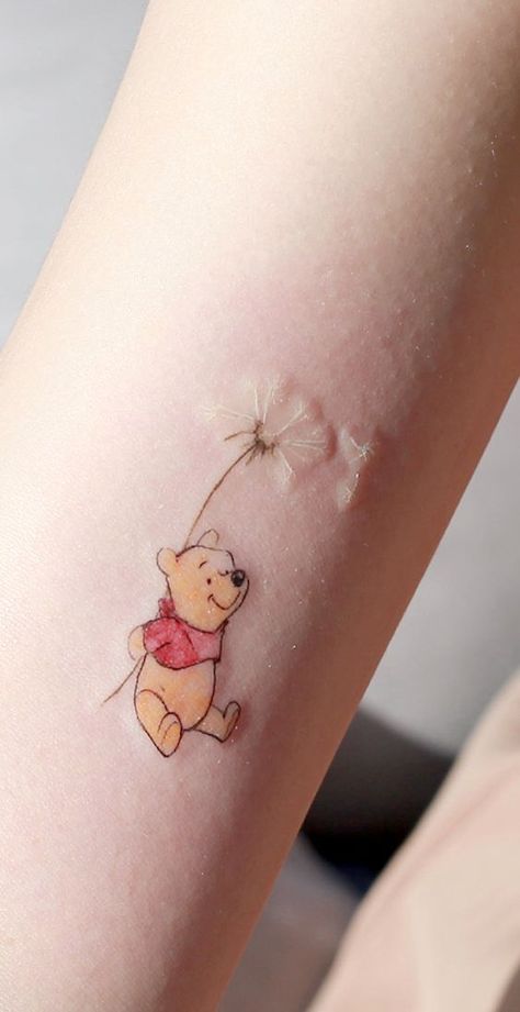 Cat Tattoos, Tattoo Placements, Magical Tattoo, Winnie The Pooh Tattoo, Pooh Tattoo, Winnie The Pooh Tattoos, Simple Flower Tattoo, Shape Tattoo, Simple Tattoo Designs