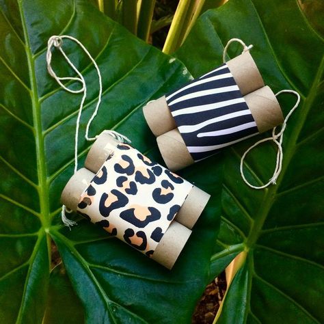 Diy Binoculars, Animal Print Birthday Party, Kids Animal Party, Safari Kids Party, Tropisk Fest, 40th Birthday Men, Jungle Theme Birthday Party, Wild Birthday Party, Safari Theme Birthday