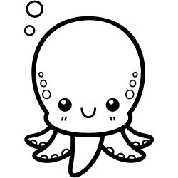 Cute Octopus Coloring Page Easy Octopus Drawing, Octopus For Kids, Octopus Printable, Octopus Coloring, Octopus Colors, Octopus Coloring Page, Octopus Drawing, Turtle Coloring Pages, Star Coloring Pages