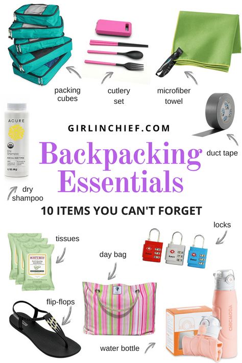 Travel In A Backpack, Backpacker Essentials, How To Pack Backpack Travel, Backpacking Must Haves, Backpacking Essentials For Women, Backpacking Hacks, Back Packing, Backpacking Essentials Europe, Backpack Travel