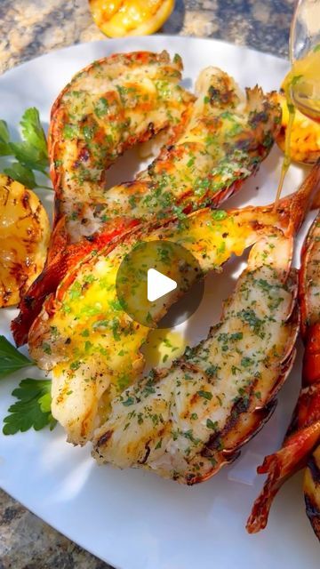 Cooked Lobster Recipes, Grill Lobster Tail, Grilled Lobster Tail Recipe, Garlic Herb Butter Recipe, Grill Lobster Tail Recipe, Lobster Grilled, Meze Recipes, Lobster Tail Recipe, Lobster Recipe