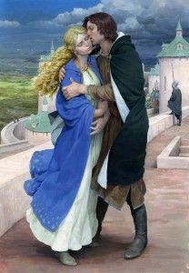 Faramir And Eowyn, Denis Gordeev, Alan Lee Art, Eowyn And Faramir, Brothers Grimm Fairy Tales, Middle Earth Art, Tolkien Art, Lotr Art, Shield Maiden