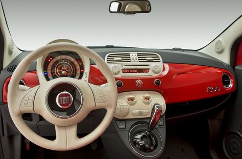 Inside the new Fiat 500... | Fiat 500 USA Fiat 500 Automatic, Fiat 500 Interior, Fiat 500 Cabrio, 500 Fiat, 2012 Fiat 500, Fiat 500 Car, Fiat 500e, Fiat 500 Lounge, Fiat 500c