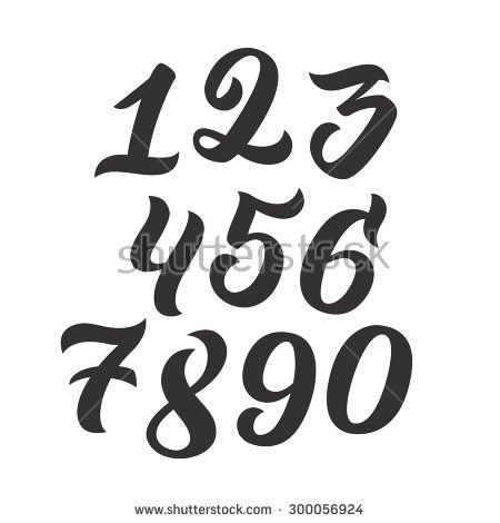 Best Number Fonts, Handwritten Numbers, Script Numbers, Cursive Numbers, Number Calligraphy, Number Tattoo Fonts, Numbers Typography, Tattoo Fonts Cursive, Gothic Lettering