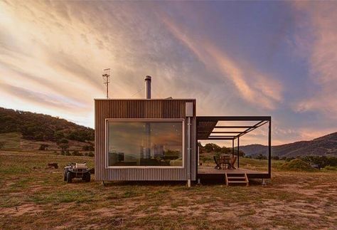 Eco Cabin, Modular Cabins, A Small House, Eco Architecture, Off Grid Cabin, Tiny House Movement, Earthship, Houseboat, Shipping Container Homes