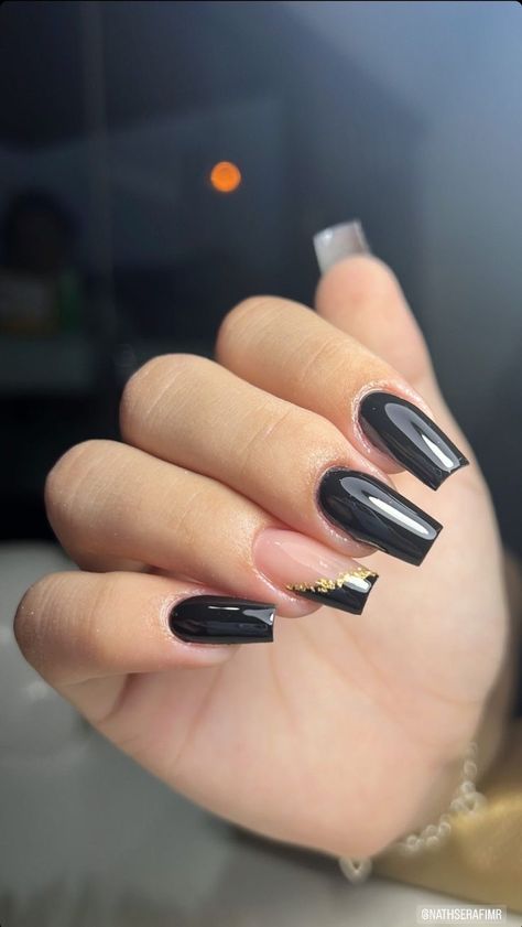 Party Nails Birthday, Black Acrylic Nails, Edgy Nails, Casual Nails, Acrylic Nails Coffin Short, Nails Desing, Fancy Nails, Short Acrylic Nails, Best Acrylic Nails