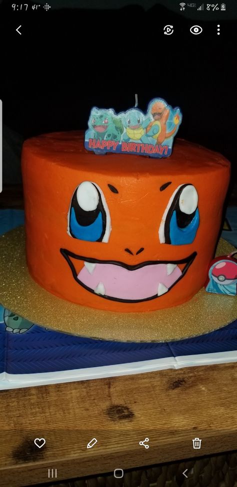 Charmander Cake, Pokemon Birthday Cake, Pokemon Charmander, Pokemon Cake, Pokemon Birthday Party, Pokemon Party, Pokemon Birthday, Childrens Birthday Party, 4th Birthday Parties