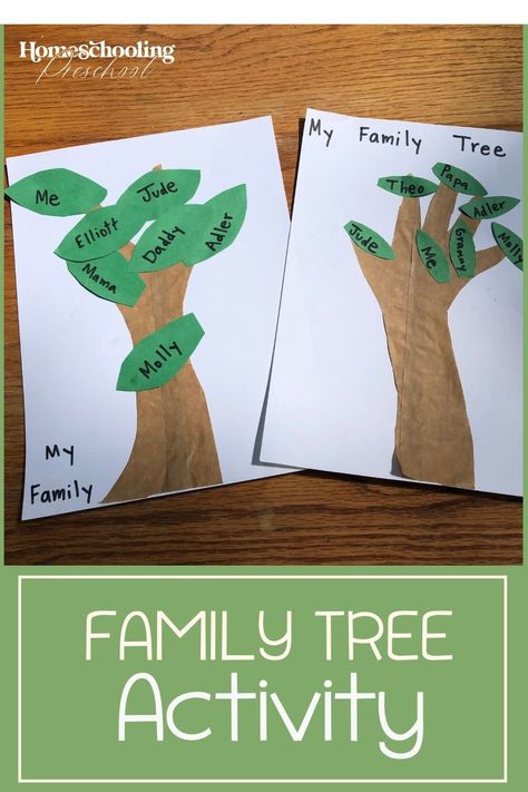 Preschool Social Studies Activities, Family Tree Kindergarten, Family Tree Activity, Preschool Social Studies, Family Tree For Kids, Tree Activity, Family Tree Craft, Preschool Family, My Family Tree