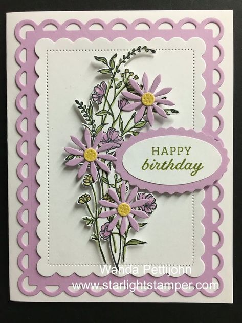 Dainty Delight, Stampin Up Birthday Cards, Card Making Ideas, Homemade Birthday, Daisy Cards, Color Contour, Homemade Greeting Cards, Homemade Birthday Cards, Hand Made Greeting Cards