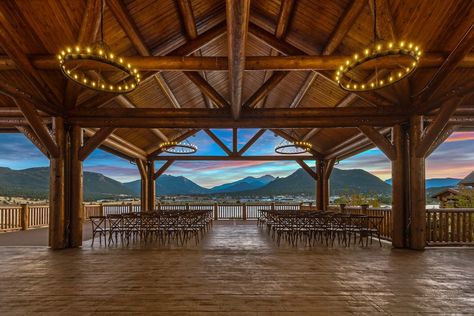 Estes Park Resort Weddings High Rockies / Aspen / Vail Wedding Venue… Estes Park Resort, Estes Park Wedding Venues, Colorado Destination Wedding, Estes Park Wedding, Glass Building, Indoor Ceremony, Colorado Wedding Venues, Waterfront Wedding, Affordable Wedding Venues