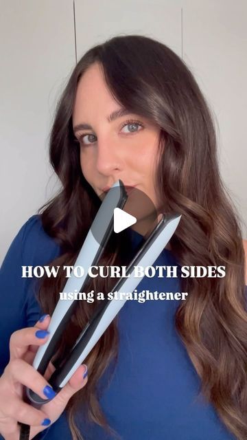 Different Curls With Straightener, Curls With Straightener Medium Hair, How To Curl Only The Ends Of Your Hair, Curling Hair With Straightener Tutorial, Hair Curling Tips With Straightener, Ironing Curls, Waves By Straightener, Hair Straightener Hacks Curls, How To Curl Hair With Flat Iron Video