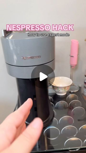 Brookelyn ☕️✨💕 on Instagram: "How To turn a coffee pod into a double shot of espresso 💗🤩  1. Make sure your machine is updated using the Nespresso app (I have 2 videos on how to do this posted to my TikTok) 2. Put your coffee pod in the machine and double tap 3. Verify that the button is blinking teal and ✨✨you have done it✨✨ congratulations!! Your coffee pod is now a double shot of espresso! YAYYYY  (This only works for newer machines and the Vertuo line, it does not work on the original line, BUT I have a pinned post on my TikTok for a similar way to do this on the original line)  Follow me for more coffee tips and recipes on here and on TikTok @brookelynlikesespresso   #caffeine #coffee #nespresso #expertmode #coffeelovers #nespressovertuo" Nespresso Vertuo Set Up, Keto Nespresso Vertuo Recipes, Nespresso Pod Holder Ideas, Nespresso And Keurig Coffee Bar, Nesspreso Vertuo Coffee Bar, Nespresso Vertuo Pop Recipes, How To Use Nespresso Machine, Best Nespresso Vertuo Pods, Iced Nespresso Vertuo Recipes