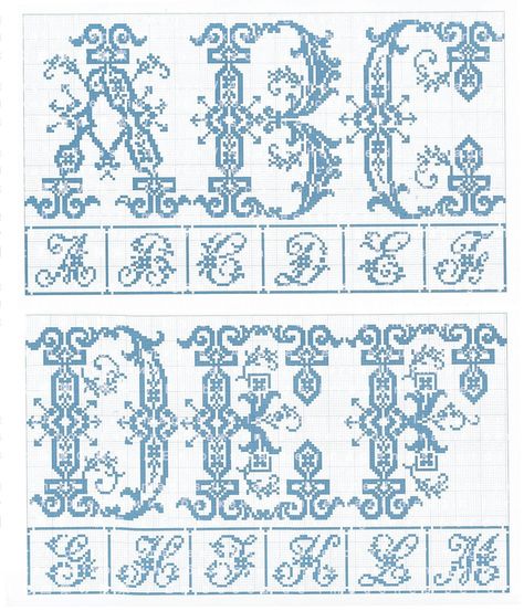 Gorgeous, rare and restored French typography Victorian ABC cross stitch chart suitable for samplers and tons of other crafts such as knitting, tapestry, etc.  You will get 5 high resolution JPG files with the all the charts pictured without the watermarks and the cover.  Once payment has been made you will be sent the download links. All the stitches in this pattern are full, easy to read for starters or advanced cross-stitchers. All the patterns and/or charts are for personal use only, no part of the pattern can be use in any digital or printed way. Cross Stitch Flourish, Knitting Tapestry, Cross Stitch Monogram Patterns, Tapestry Knitting, Tapestry Cross Stitch, Abc Printable, French Cross Stitch, French Typography, Abc Printables