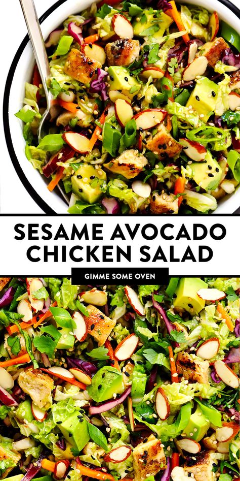 Salads Recipes For Dinner Healthy, Good Salads Healthy, Salad Recipes Savory, Great Salads Healthy, Healthy Snack Salads, Salads With Sesame Dressing, Good Healthy Salads Recipes, Meal Sized Salads, Sesame Salad Recipes