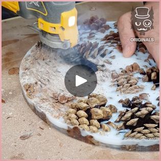 4.6M views · 52K reactions | The Craftsmanship of this Pinecone Clock is Incredible ! 🤯 | The Craftsmanship of this Pinecone Clock is Incredible ! 🤯 | By Simple | Facebook Homemade Clocks, Pinecone Crafts, Wood Clock, Pine Cone Crafts, Wood Clocks, Adult Crafts, Small Budget, Decorating On A Budget, Acrylic Pouring