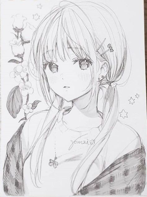 Girl Drawing Sketches, Cute Sketches, In My Dreams, Pretty Drawings, Cute Doodles Drawings, Anime Artwork Wallpaper, Anime Drawings Tutorials, Anime Character Drawing, Book Art Drawings