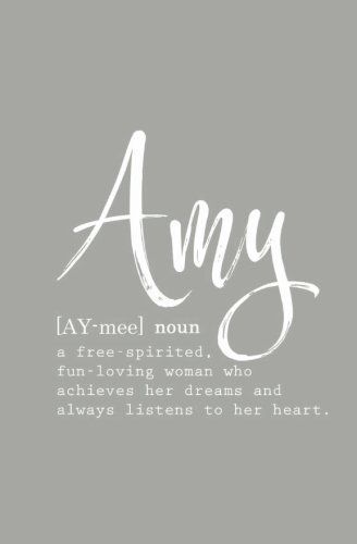 Amy Name Meaning, Amy Wallpaper Name, Journaling Gifts, Amy Name, Inspirational Journal, Blank Journal, Name Wallpaper, Name Meaning, Personalized Journal