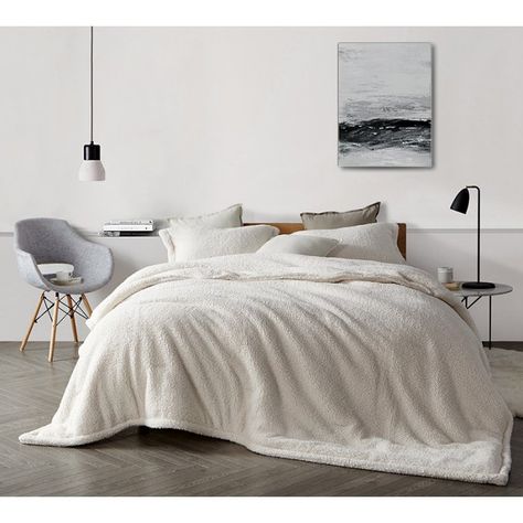 Coma Inducer The Napper Comforter Set by Byourbed | Hayneedle White Comforter Bedroom, Oversized King Comforter, College Comforter, Dorm Comforters, Fluffy Comforter, College Bedding, Bedding Quilt, Modern Bedding, Jet Stream