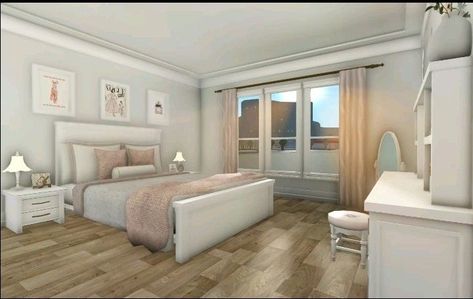 5x6 Bloxburg Bedroom, Bloxburg Bedroom Minimalist, Bloxburg Summer House Interior, Master Bedrooms Decor Bloxburg, Bedroom Ideas For Small Rooms Bloxburg, Cute Cheap Bloxburg Houses, 1story Bloxburg House, Bloxburg Design Ideas, Parents Bedroom Bloxburg