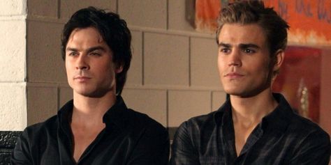 Ian Somerhalder And Paul Wesley, Ian And Paul, Stefan And Damon, Damon Stefan, The Salvatore Brothers, Salvatore Brothers, Damon And Stefan, Vampire Diaries Stefan, Hello Brother