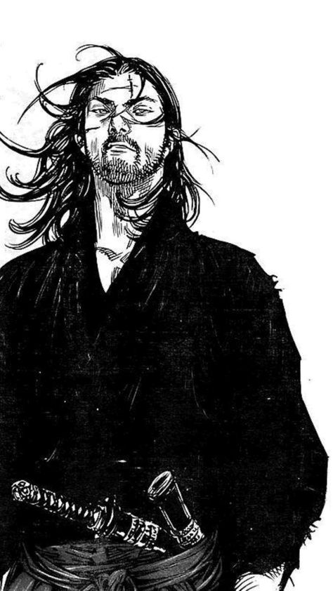 Miyamoto Musashi Art, Boichi Manga, Inoue Takehiko, Kuchiki Byakuya, Poses Manga, Vagabond Manga, Samurai Artwork, Miyamoto Musashi, Arte Punk