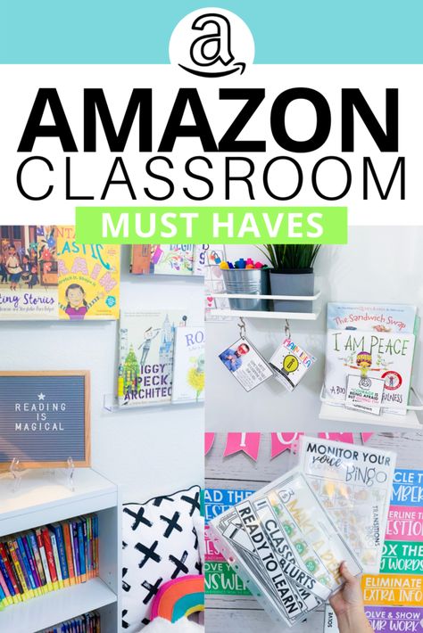 Classroom Set Up Elementary, Amazon Classroom Must Haves, Back To School Ideas For Teachers, Pre K Classroom Set Up, Classroom Whiteboard Organization, Amazon Classroom, 4th Grade Classroom Setup, Baskets For Bathroom, Classroom Must Haves