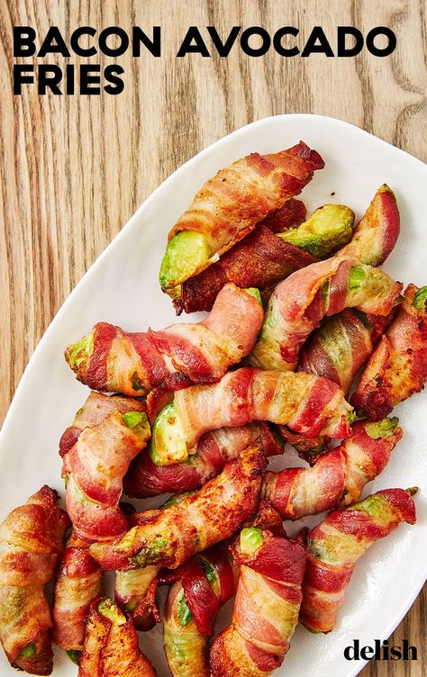 Avocado Fries Recipe, Low Carb Holiday, Superbowl Appetizers, Avocado Fries, Bacon Appetizers, Bacon Avocado, Holiday Side, Keto Side Dishes, Weekly Menu