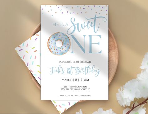 For your sweet little 🍩ne | and one files comes with all 3 color options to choose from! * #jessmariedesignsshop #jessmariedesigns #etsy #homemade #gifts #etsyfinds #etsybestsellers #smallbusiness #workfromhome #sweetlittleone #hesasweetone #shesasweetone #firstbirthday #1stbirthday #donutbirthday Sweets First Birthday Theme, Shes A Sweet One First Birthday, Sweet One Birthday Invitation, Sweet One Invitation, She’s A Sweet One Birthday, She's A Sweet One Birthday Theme, A Sweet One First Birthday, First Birthday Donut, Sweet One First Birthday