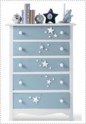 Take a hand-me-down dresser and transform it with spray paint. Perfect for a little one's bedroom! #DIY Dresser Kids, Kids Dresser, Diy Kids Furniture, Bedroom Furniture Makeover, Nursery Dresser, Dressers Makeover, Painted Drawers, Kids Dressers, Children's Furniture