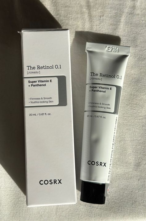 Skin Care Routine By Andrea Cosrx Retinol Cream, Retinol Korean Skincare, Korean Retinol Products, Retinol Aesthetic, Cosrx Retinol, Korean Retinol, Neck Skin Care, Facial Workout, Skincare Korea