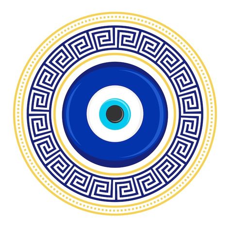 Evil eye amulet blue oriental talisman t... | Premium Vector #Freepik #vector #nazar #traditional-culture #amulet #turkish Mandala Compass Tattoo, Evil Eye Amulet, Greek Symbol, Evil Eye Art, Hand Evil Eye, Eye Illustration, Magic Tattoo, Symbol Of Protection, Evil Eye Design