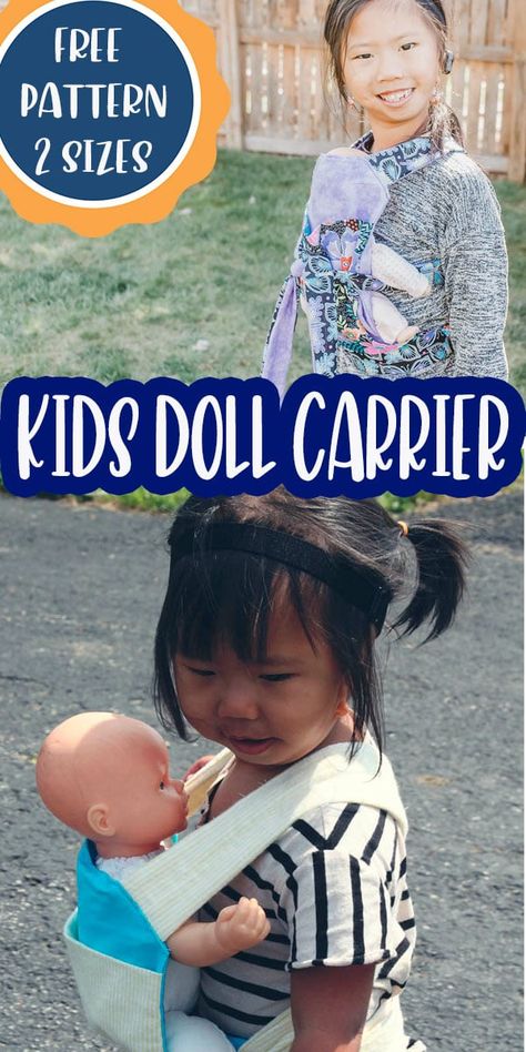 Diy Baby Doll Carrier, Free Doll Carrier Sewing Pattern, Babydoll Carrier Diy Free Pattern, Free Baby Doll Sewing Patterns, Baby Doll Quilts Free Pattern, Baby Doll Clothes Patterns Free Sewing, Diy Doll Accessories Easy, Doll Carrier Pattern Free, Diy Baby Doll Accessories