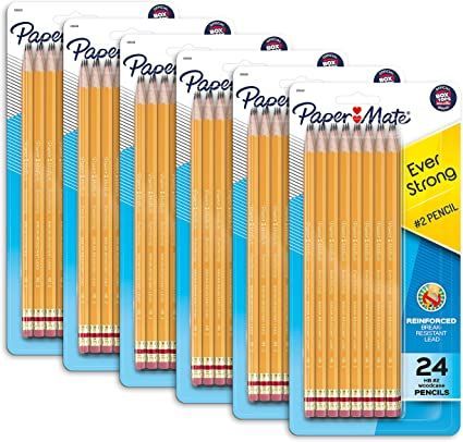 Paper Mate Pencils, Quilt Wall Hangers, School Supply Box, Kids School Supplies, Led Pencils, School Pencils, Paper Mate, Wooden Pencils, School Notebooks