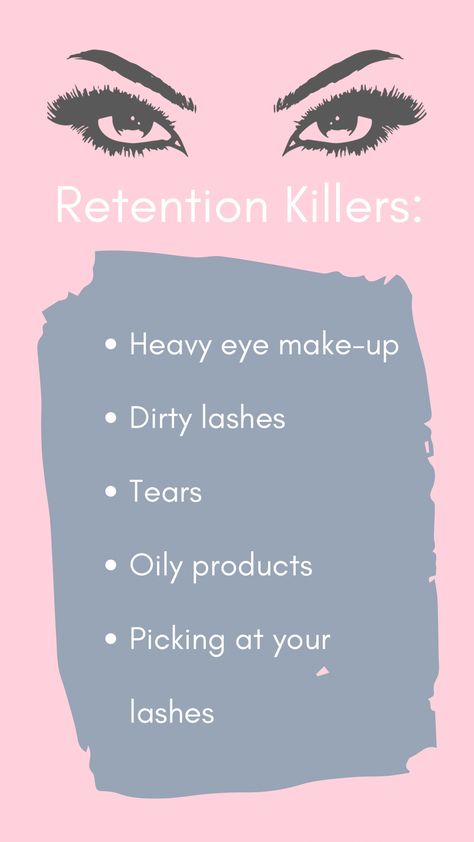 Clean Your Lashes Quotes, Lash Retention Killers, Lash Extensions Captions Instagram, Lash Tips For Clients, Small Lash Studio Ideas, Lash Sayings, Lash Advice, Lashes Content, Lash Retention Tips