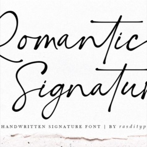 Romantic Signature is a lovely script font with exquisite letters and perfect calligraphy. This font is great to use on projects that need cursive handwriting and an authentic feel. This font is PUA encoded, which means you can access all of the glyphs and swashes with ease!

#Signature #Valentine #Script #Hilday #Elegant #Stylish #Love #Romantic Cursive Handwriting Fonts, Fonts Creative, Cursive Handwriting, Signature Fonts, Love Romantic, Font Free, Handwriting Fonts, Free Fonts Download, Script Fonts