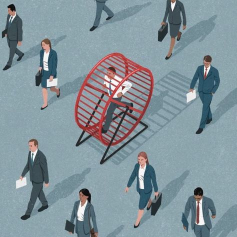 Satirical Illustrations, Hamster Wheel, Conceptual Illustration, Simple Illustration, Creative Illustration, Self Promotion, Smart People, Editorial Illustration, Conceptual Art