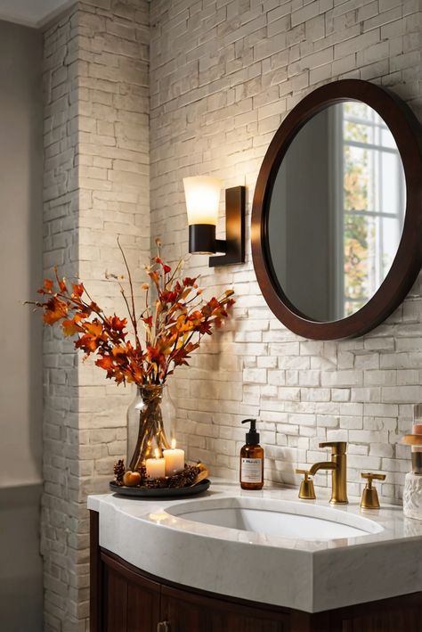 Fall Furniture , Autumn Cozy Fall ,Decor Easy Fall ,
Decor Neutral Fall ,Decor Fall ,Decor Inspiration ,Fall Decor Ideas Cosy Bathroom Decor, Amber Bathroom Decor, Fall Themed Bathroom, Fall Restroom Decor Ideas, Fall Fireplace Decor Mantles, Autumn Bathroom Decor, Autumn Bathroom, Fall Bathroom Decor Ideas, Fall Apartment Decor